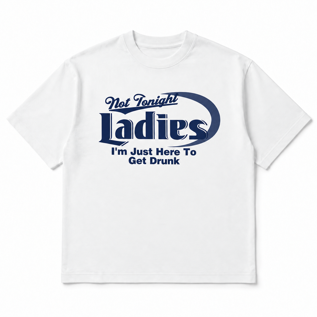 Not Today, Ladies Tee in white, front flat-lay mockup